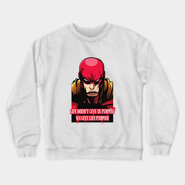 Flash man Crewneck Sweatshirt by vamiirart@gmail.com